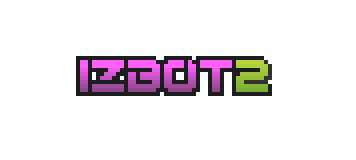 Animated iZBOT 2 logo with a glitch effect